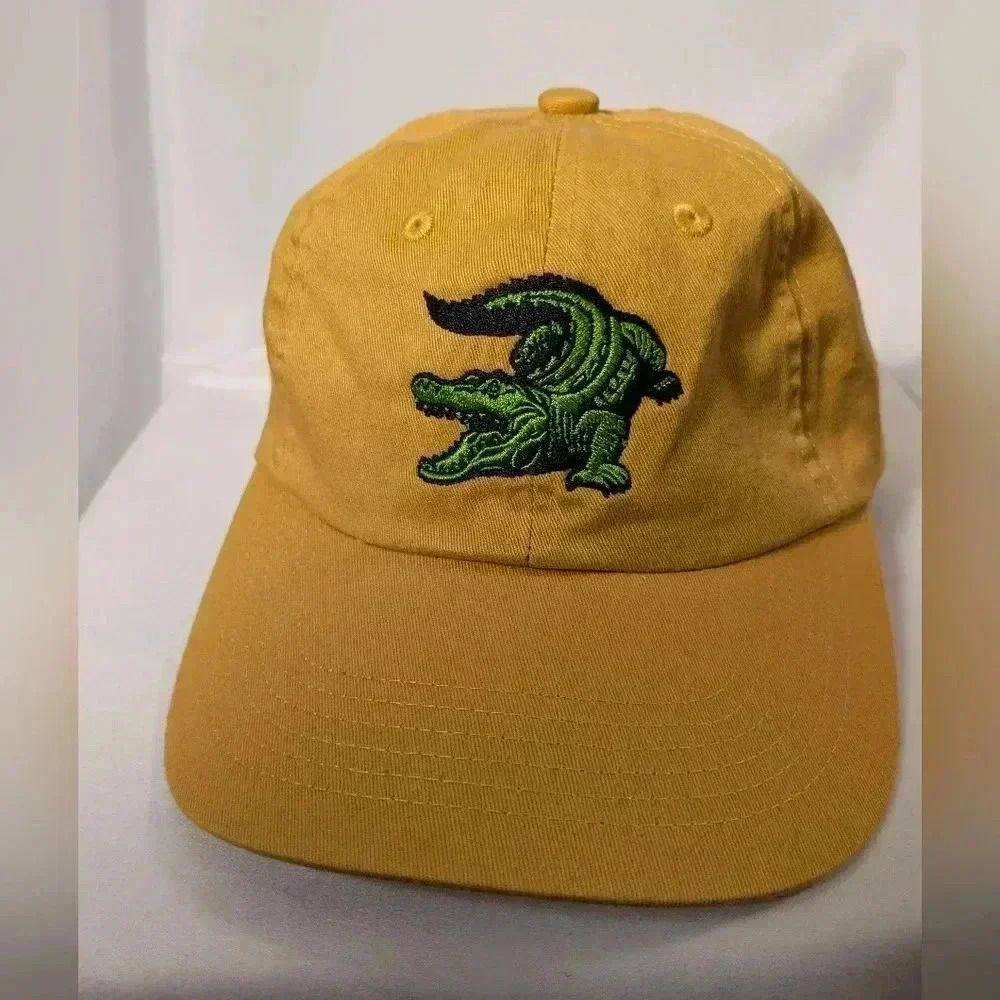 Cool Yellow Baseball Cap with Alligator Patch, Port Authority